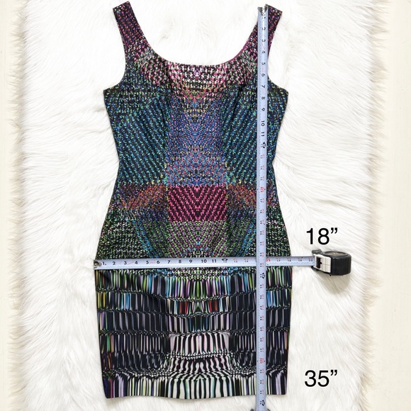 SOLD-Muse Geometric Printed Multi Color Sheath Dress - Picture 9 of 9